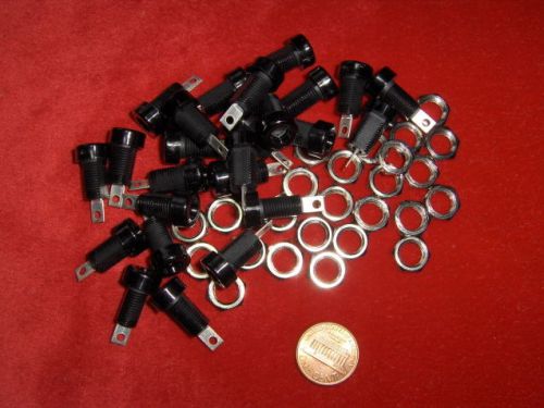 Lot of 25 EF Johnson Banana Jacks - BLACK