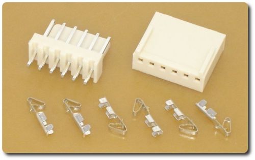 5x 6-Way Latching Pin Header+Crimp Terminal+Housing Kit