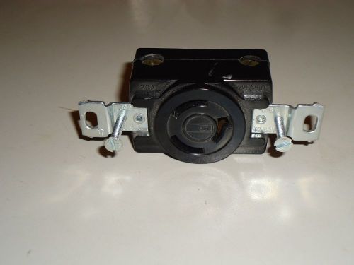 7310 BRYANT USED NON NEMA 20 AMP, 3 POLE, 3 WIRE, 125/250V TWIST LOCK RECEPTACLE