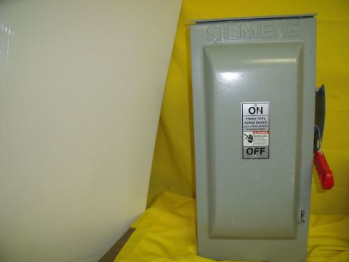 #1263 hf323nr 100 amp 240 volt 3 pole fusible  disconnect  siemens 3r raintight for sale