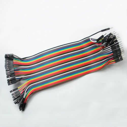 40x Dupont Wire Color Jumper Cable 2.54mm 1P-1P Male to Female 20cm
