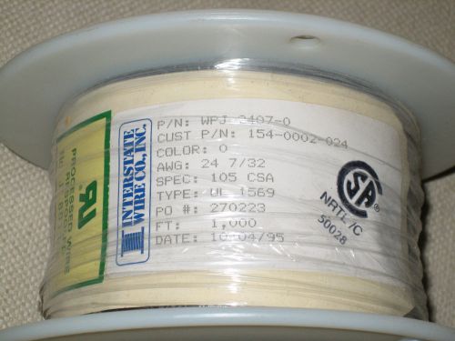 UL1007 UL1569 24 AWG HOOKUP WIRE BLACK REEL OF 1000&#039;