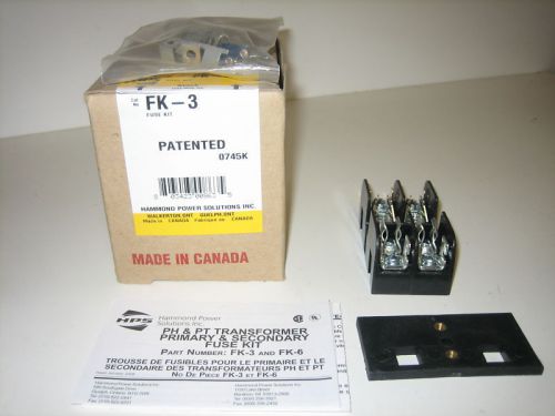 LOT 8 NEW! HAMMOND PRIMARY FUSE KITS FK-3 FK3