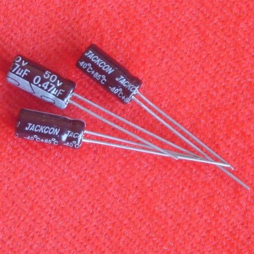 -- 10x 0.47uF 50V Jackcon Electrolytic Capacitor HKe