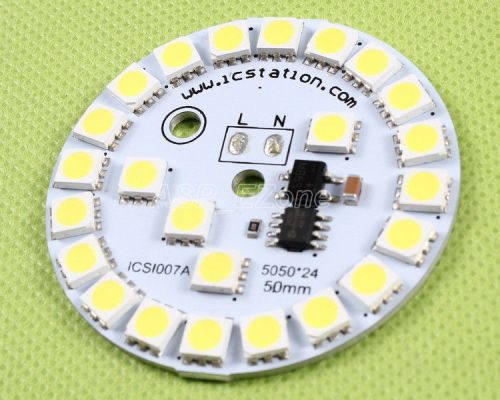 7W 5050 White LED Light Emitting Diode SMD 220V Highlight Lamp Panel 50mm