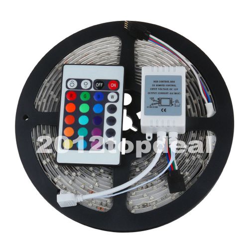 1 Reel 5M 3528 RGB NO-Waterproof Flexible Strip 300 LED + Free 24 key Remote