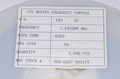 4-PCS FREQUENCY CTS MICRO CB3-3C-1M843200 33C1M843200 CB33C1M843200