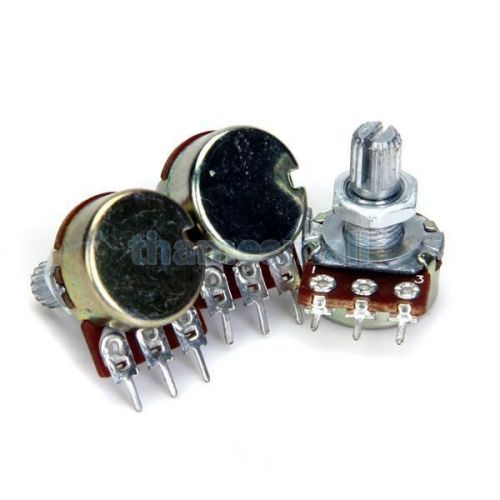 20pc b10k potentiometer pots b type linear taper knurled slip shaft length 15mm for sale