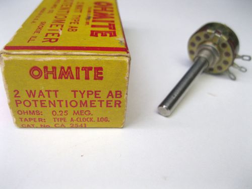 OHMITE POTENTIOMETER 2 WATT TYPE AB