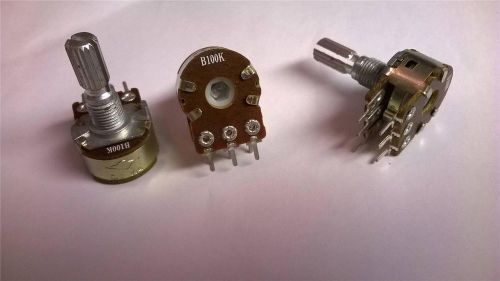 MC221  Lot of  40 pcs  DI YA  B100K  Dual Rotary Potentiometer 100K Ohm