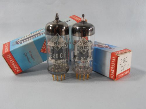 2 x TELEFUNKEN E80CF Vintage Pentode Tubes DIAMOND// NEW!! GOLD PINS !!