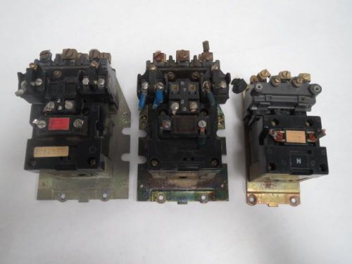 3X ALLEN BRADLEY ASSORTED 709-AOD BOD SIZE 0 2 3P POLE CONTACTOR 120V B202771