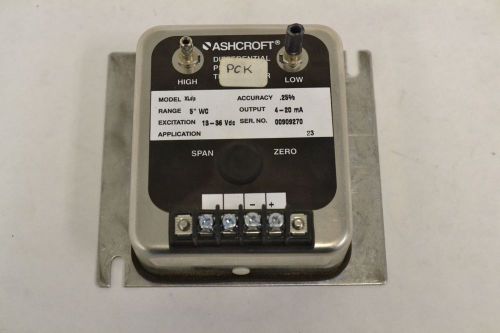 ASHCROFT XLDP 0.25% DIFFERENTIAL PRESSURE 13-36V-DC 5IN-H2O TRANSMITTER B300391