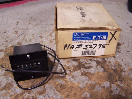 NEW DURANT 6-Y-41323-406-ME-Q 6 DIGIT PANEL METER COUNTER 120 VAC 3.5 WATT