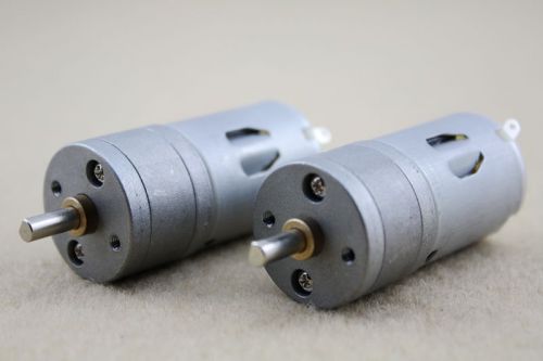 2 x 12V DC 1000RPM Mini Torque Gear Box Motor Hobby