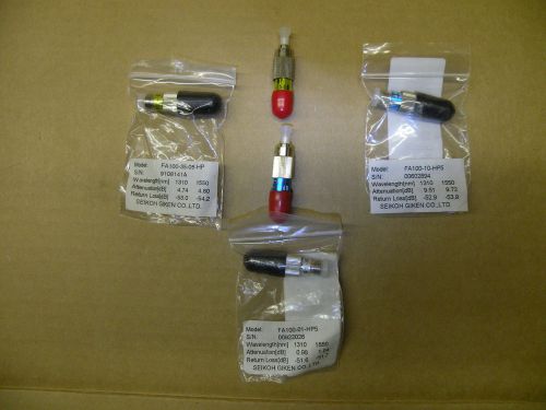 FC Fiber Optic Attenuators Single Mode 2)10DB, 2)5DB, and 1)1DB Plug