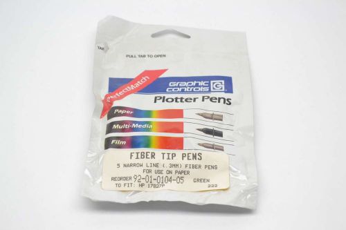 NEW GRAPHIC CONTROLS 92-01-0104-05 .3 MM GREEN FIBER TIP PLOTTER PEN B475169