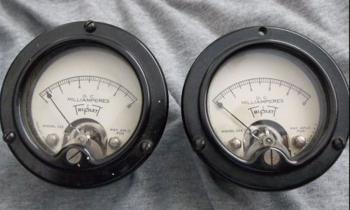 Triplet Model 223  MilliAmperes D.C. Meter Gauges 2.25&#034;