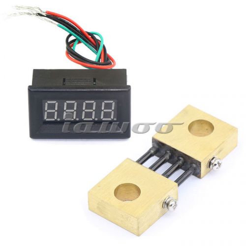 0.36&#034;digital amperage  amp tester 0-300a dc current meter red led+ammeter shunt for sale