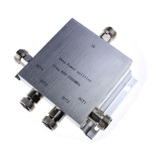 GSM CDMA 3G signal booster 4 Way N-Type Power Divider Splitter 800~2500MHz