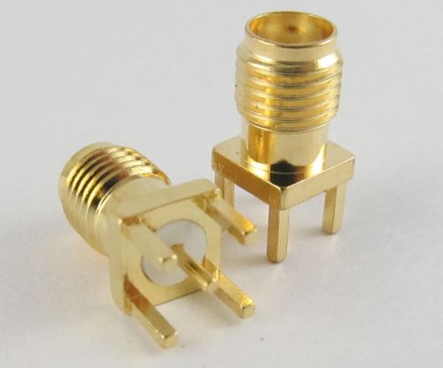 50 pcs sma rf female jack board mount coaxial connector ss for sale