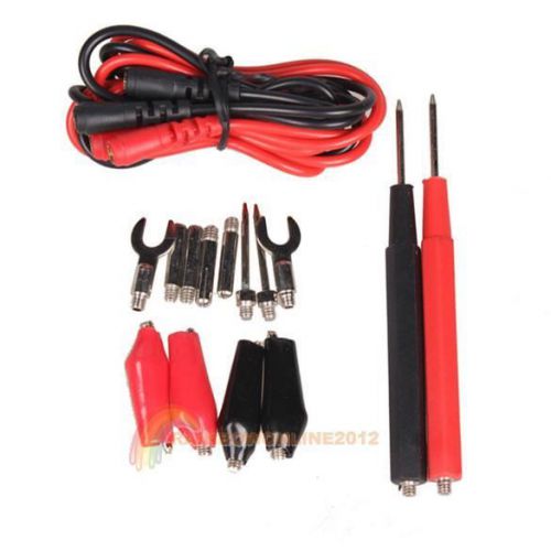 1 Set Multifunction Digital Multimeter Probe Test Lead Cable Alligator Clip R1BO