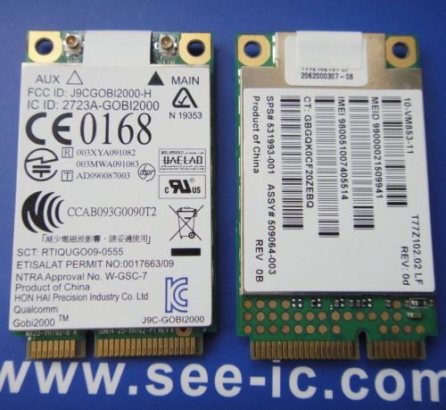 New  hp un2420 3g card gobi2000 wifi module mini pcie wwan evdo edge wcdma for sale