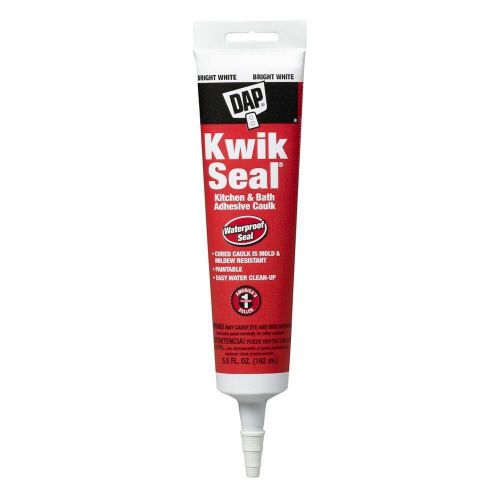 Kwik seal kitchen &amp; bath adhesive caulk, water proof seal, dap 5.5-oz for sale