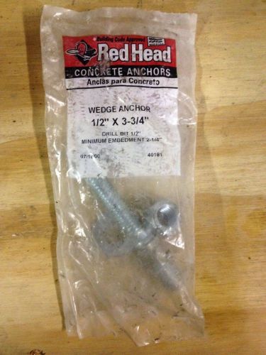 RedHead Concrete Wedge Anchor 1/2&#034;x3 3/4&#034;