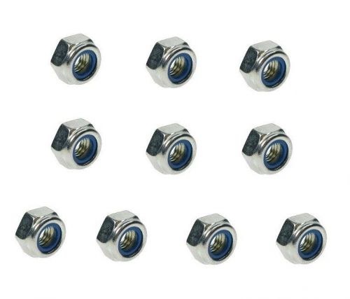 10 x m5 nuts nylon, nyloc insert lock stailess steel, DIN 982