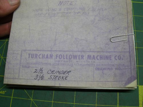 Turchan follower machine co blue print on 2-1/2 cylinder x 3-1/8 stroke #4216a for sale