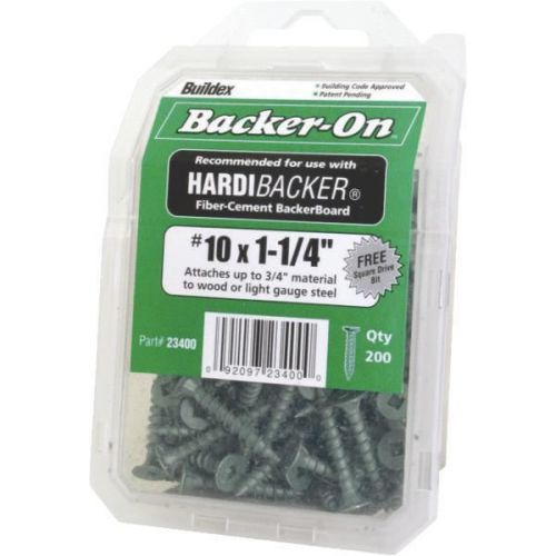 ITW Brands 23400 Backer-On Cement Board Screw-200PC 10X1-1/4 BACKER-ON