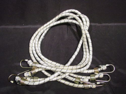 4 bungee shock cords 42&#034; long steel hooks truck trailer tarp bungy tie downs for sale