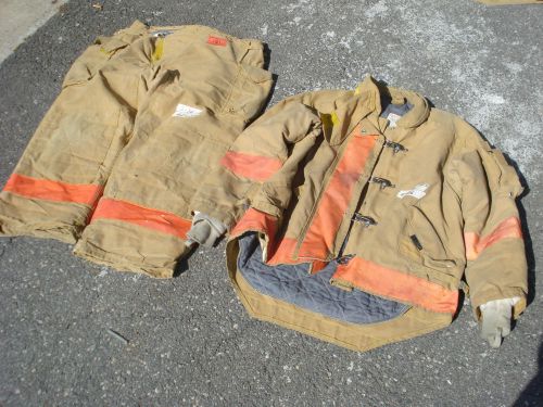 Set 42x28 Pants Jacket Coat 47x31 Firefighter Turnout Gear MORNING PRIDE....S36