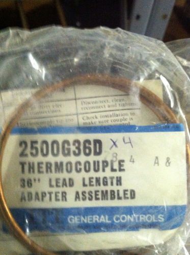 ITT GENERAL CONTROLS 2500G36D THERMOCOUPLE 36&#034; LEAD  NEW