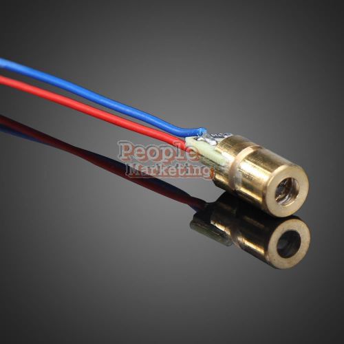 P4PM 10 PCS Mini 650nm 6mm 5V 5mW Laser Dot Diode Module Head WL Red Copper