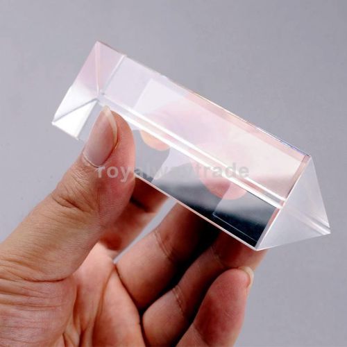 Science Physics Teaching Precision Optical Glass Triple Triangular Prism 4 Inch