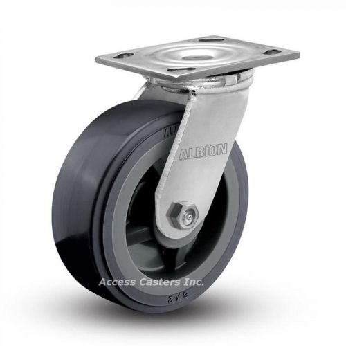 16XA08201S 8&#034; x2&#034; Albion Swivel Plate Caster Poly on Poly Wheel 1000 lb Capacity