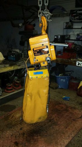 Harrington 1/2 ton air chain hoist model tcr500p for sale