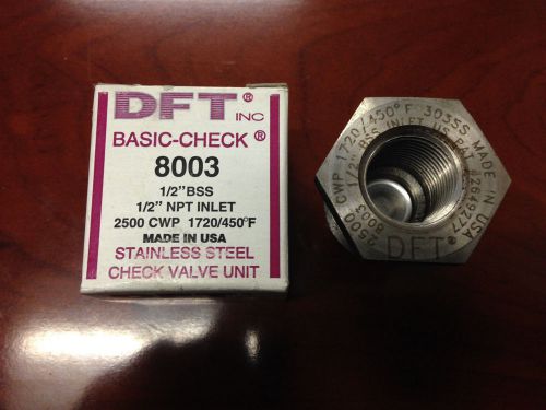 Dft 8003 stainless in-line check valve belanger # 1valve-wa291 for sale