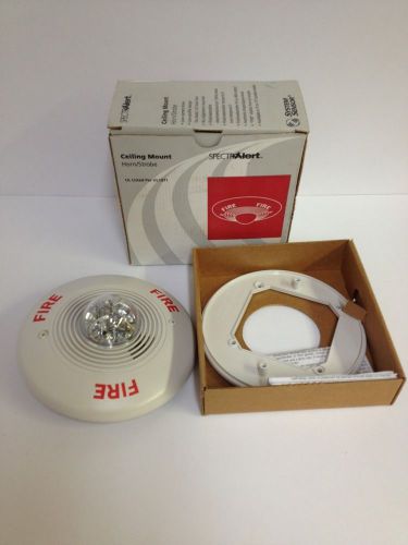 SpectrAlert Ceiling Mount Horn/Strobe PC241575W White Ceiling Combo