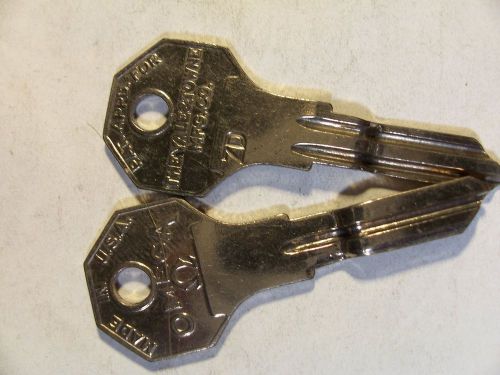 2 -1933,1934 DODGE, CHRYSLER  DESOTO OMEGA ZD  NOS   KEY BLANK  UNCUT  LOCKSMITH