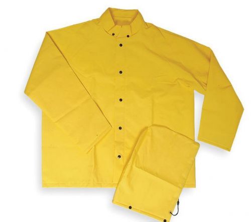 Condor 3XL yellow FR RAIN JACKET detachable hood PVC flame resistant UNISEX NEW