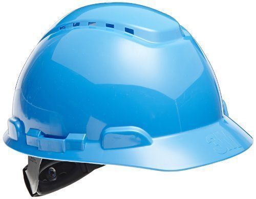 3M Hard Hat with UVicator  H-703V-UV  Vented  4-Point Ratchet Suspension  Blue