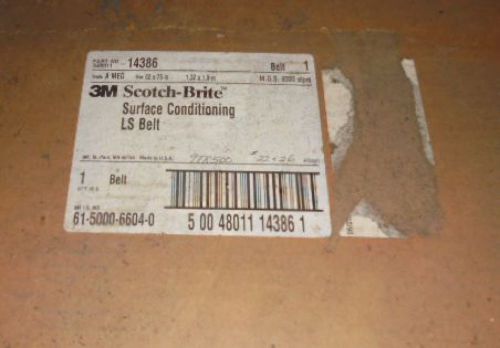 1 SCOTCH-BRITE 14386 SURFACE CONDITIONING LS BELT 52 IN X 75 ALUMINUM OXIDE