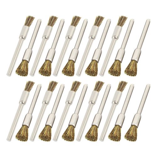 22pcs 2.3mm mandrel gold tone wire pen polishing brush for dremel rotary tool for sale