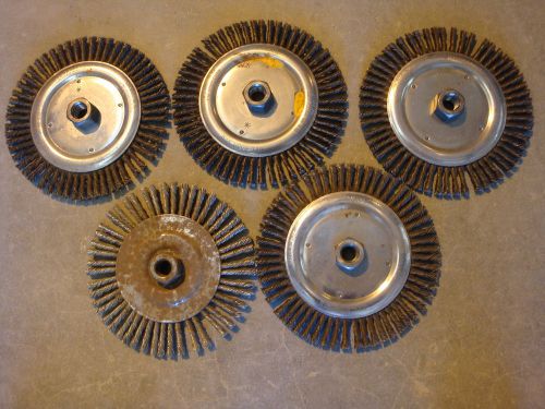 (5) 7&#034; TWISTED WIRE WHEELS-UNUSED