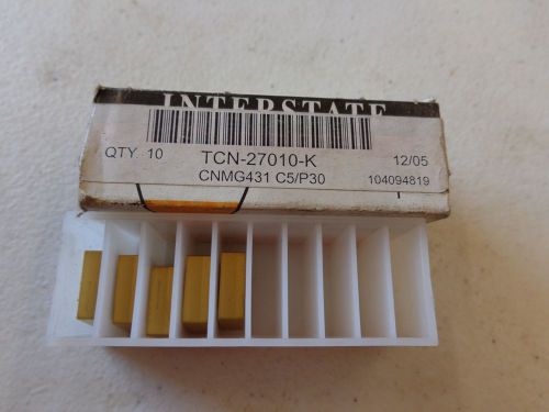 5 INTERSTATE CARBIDE INSERTS CNMG431 C5/P30