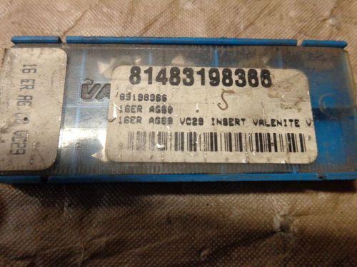 7 VALENITE CARBIDE THREADING INSERTS 16ERAG60 VC29