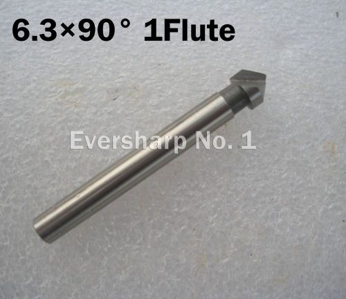 New 1pcs hss chamfer end mill cutter dia 6.3mm 90degree 1flute countersink bit for sale